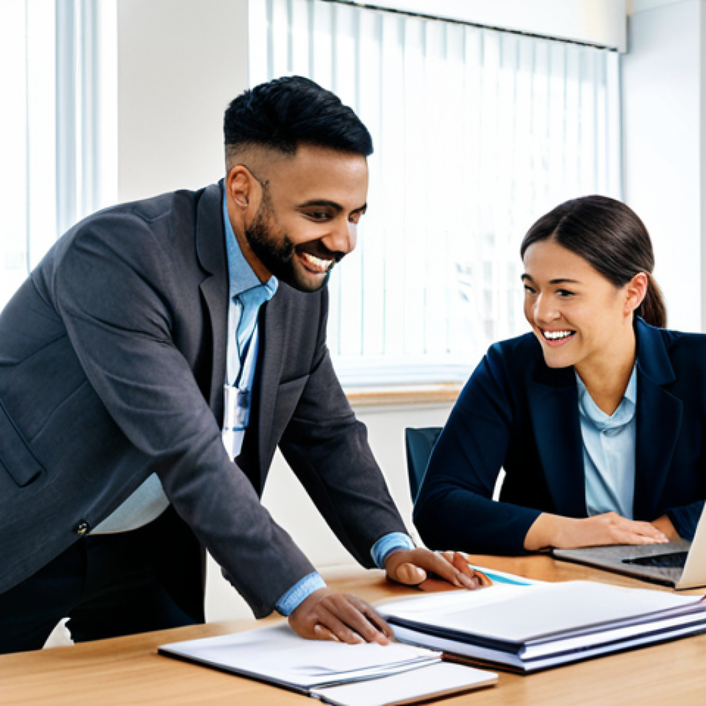 **Prompt:** "A diverse interdisciplinary rehabilitation team in a bright, modern office setting, collaborating around a table with documents and a laptop, demonstrating teamwork; featuring a doctor, therapist, social worker, and rehaberater; all fully clothed in professional attire, safe for work, appropriate content, perfect anatomy, natural proportions, professional, family-friendly."