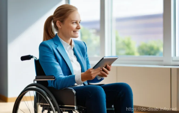 장애인재활상담사와 장애인 예술 활동 - **Prompt 1: Compassionate Rehabilitation Counseling**
    "A heartwarming, realistic scene depicting...