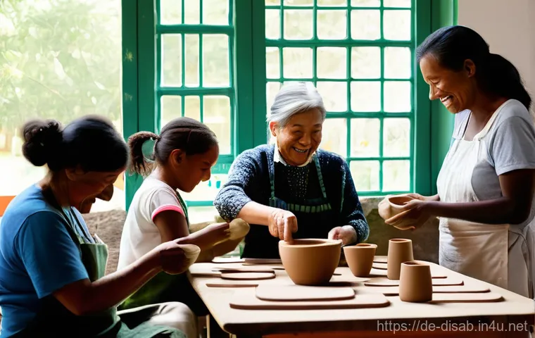 장애인재활상담사와 커뮤니티 연계 - **Prompt:** A heartwarming and empowering scene showing a young adult with a visible physical disabi...