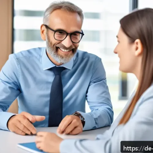 장애인재활상담사 직무별 역량 평가 - A professional rehabilitation counselor engaging in a warm and empathetic conversation with a middle...